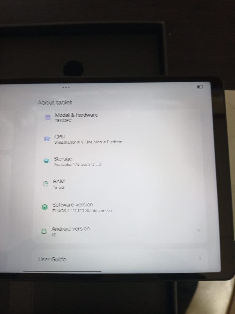 Androidタブレット本体 Lenovo Legion Y700 Gen4 16GB