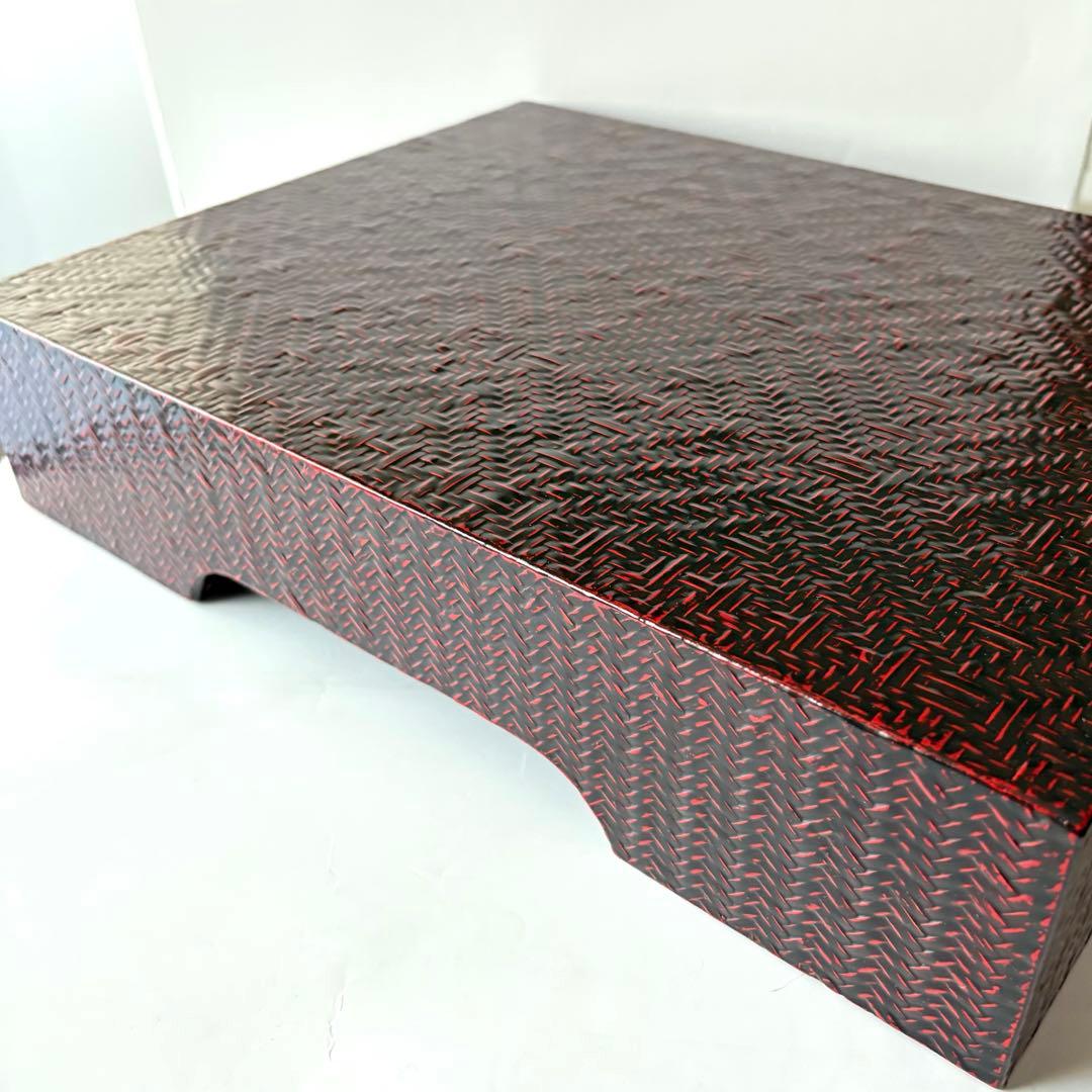 新品未使用　木箱入り　籃胎漆器 書類箱　文箱　九藍　訳あり