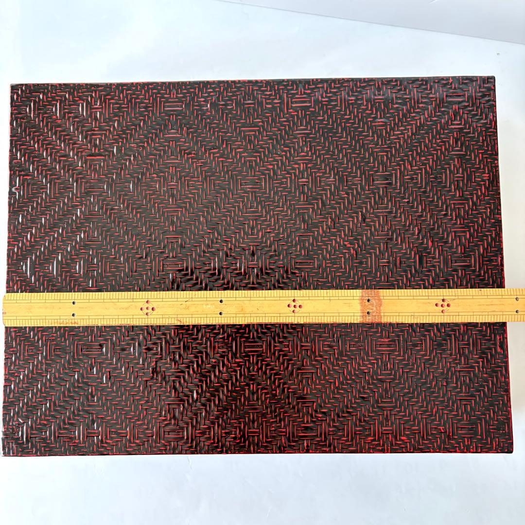 新品未使用　木箱入り　籃胎漆器 書類箱　文箱　九藍　訳あり