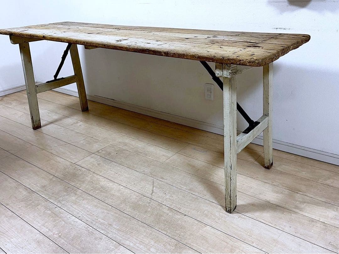 1900～1910年頃フランスアンティーク フォールディングテーブル 折りたたみ