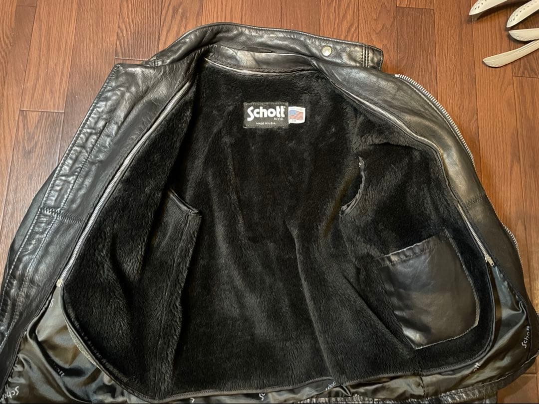 Schott 641ライダースジャケット ボアライナー付　38