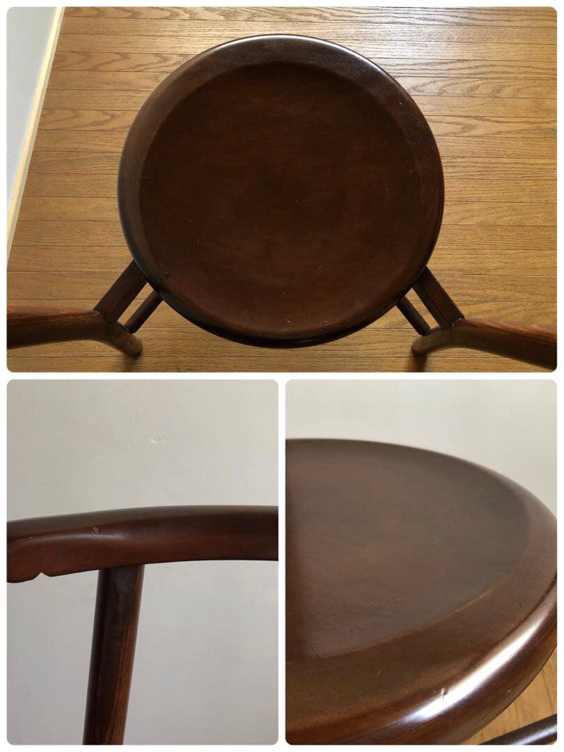 吉田璋也 三脚椅子 希少民芸家具 河井寛次郎 辰巳木工 柳宗悦 バーナードリーチ