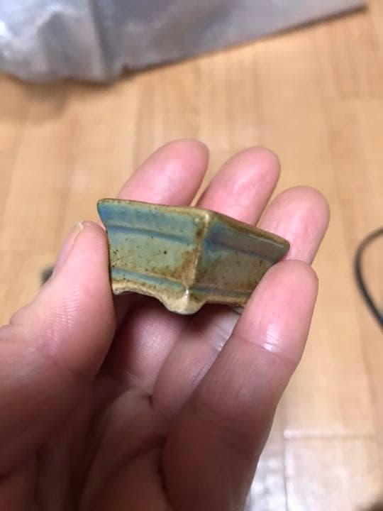 盆栽鉢　上品高級釉薬がけミニ小品盆栽鉢3点/寛/禅昌寺他山野草