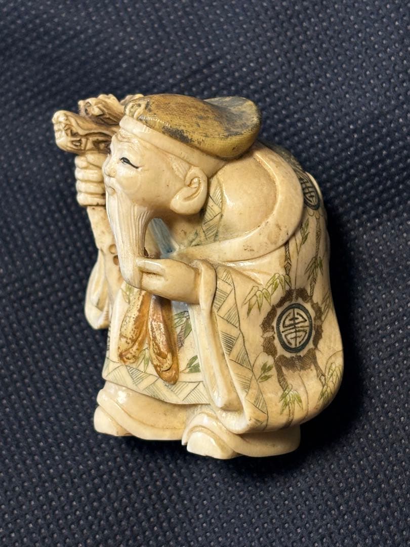 マンモス　極上 七福神　置物　83g 山口在銘