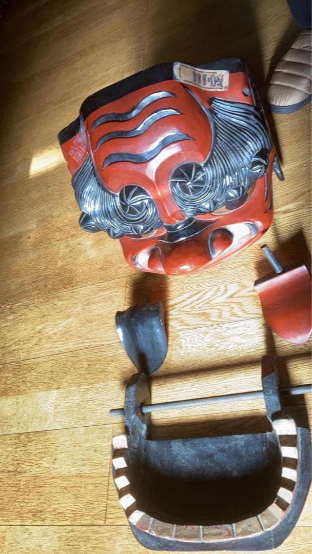 木製　獅子舞　獅子頭