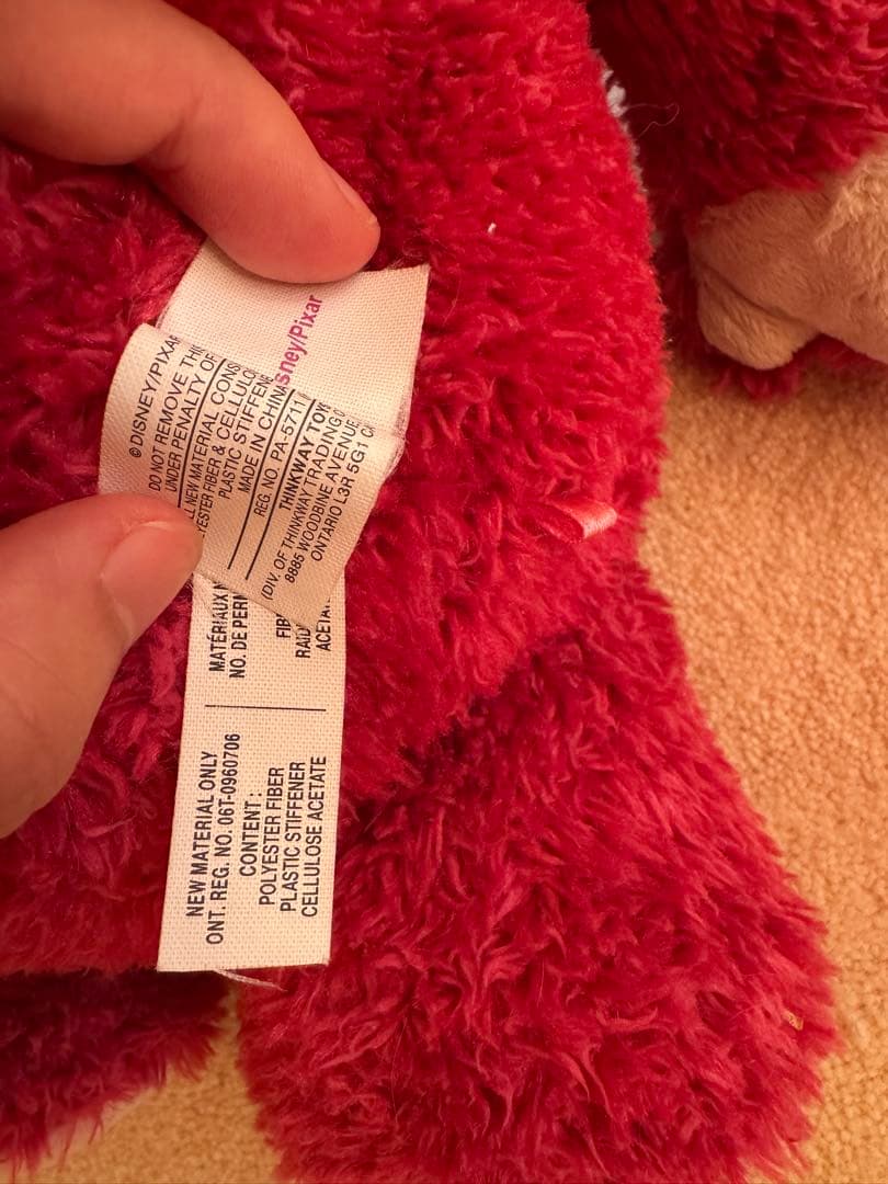 【少々バグあり】ロッツォ　ぬいぐるみ　トイストーリーコレクション　英語 ENG