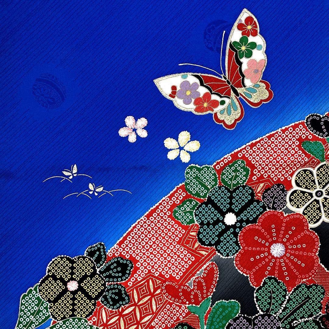 ◎mk-3457　七五三　女の子　着物・襦袢セット　金駒刺繍　　12-15