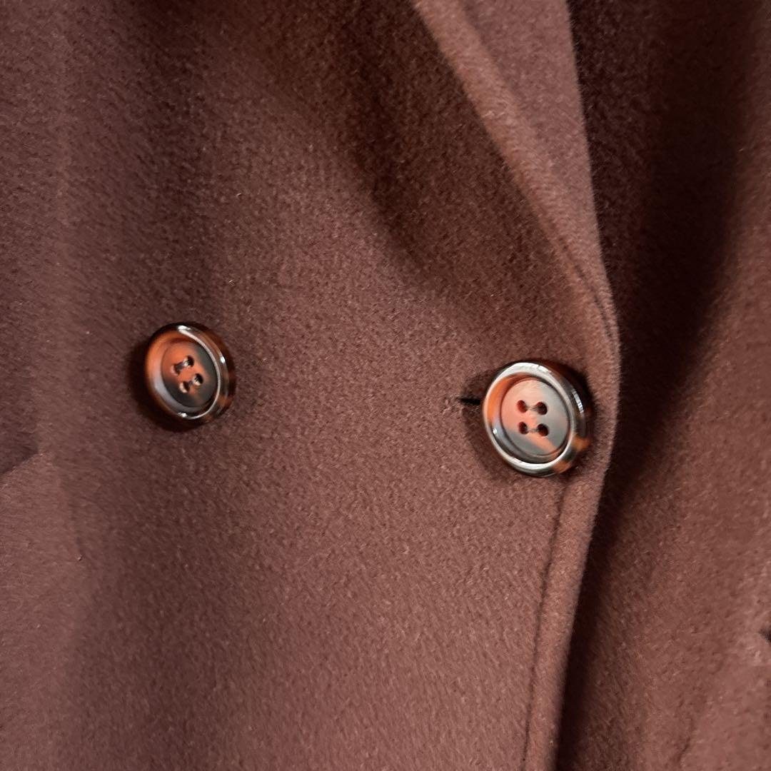 LANVIN 80s ヴィンテージ　ウールロングコート　フランス製　茶色