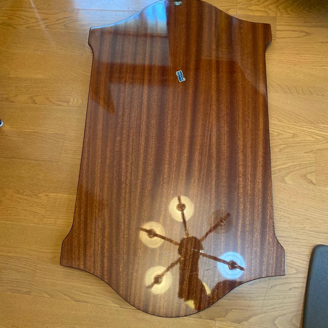 イタリア　青　ドマン　demain 象嵌　鏡　寄木　壁掛け　面取り鏡