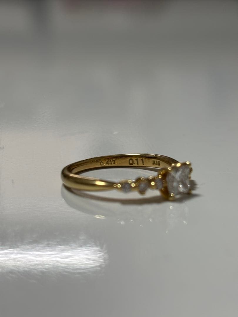 K18 0.41ct ダイヤモンド リング 9号