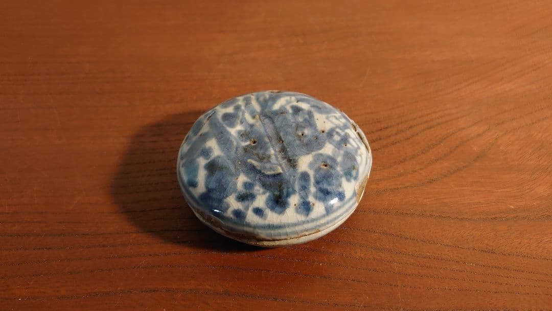 古伊万里　伊万里　李朝　朝鮮陶器　香合　茶道具　アンティーク伊万里　染付　１客