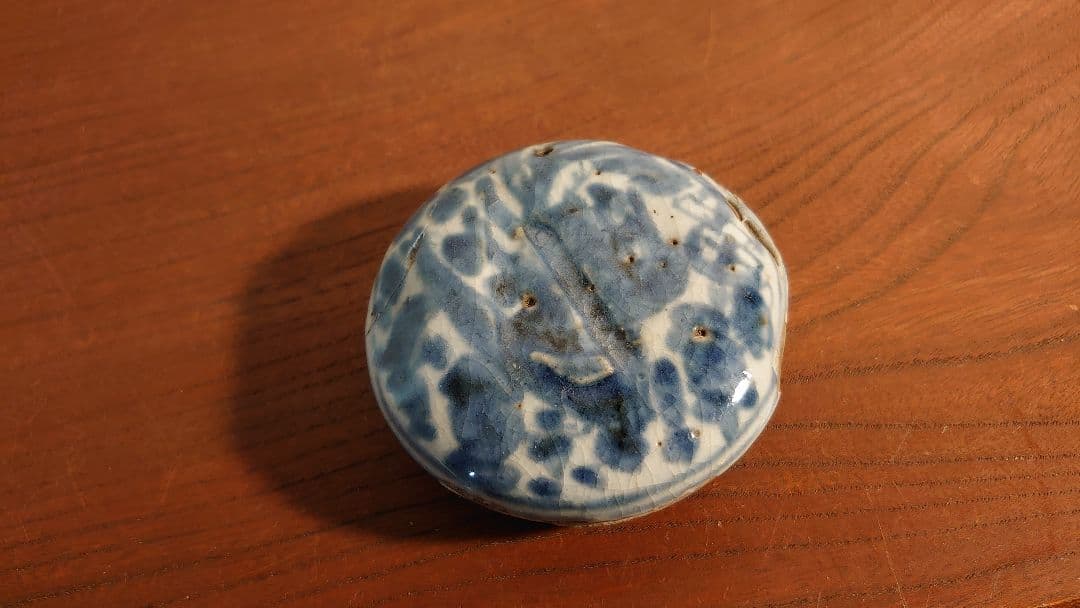 古伊万里　伊万里　李朝　朝鮮陶器　香合　茶道具　アンティーク伊万里　染付　１客