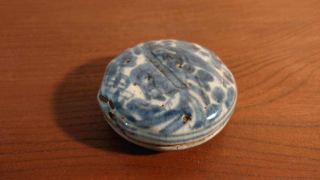 古伊万里　伊万里　李朝　朝鮮陶器　香合　茶道具　アンティーク伊万里　染付　１客