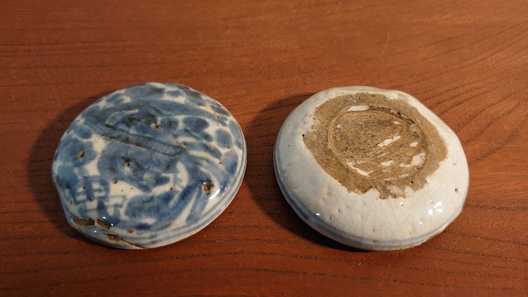 古伊万里　伊万里　李朝　朝鮮陶器　香合　茶道具　アンティーク伊万里　染付　１客