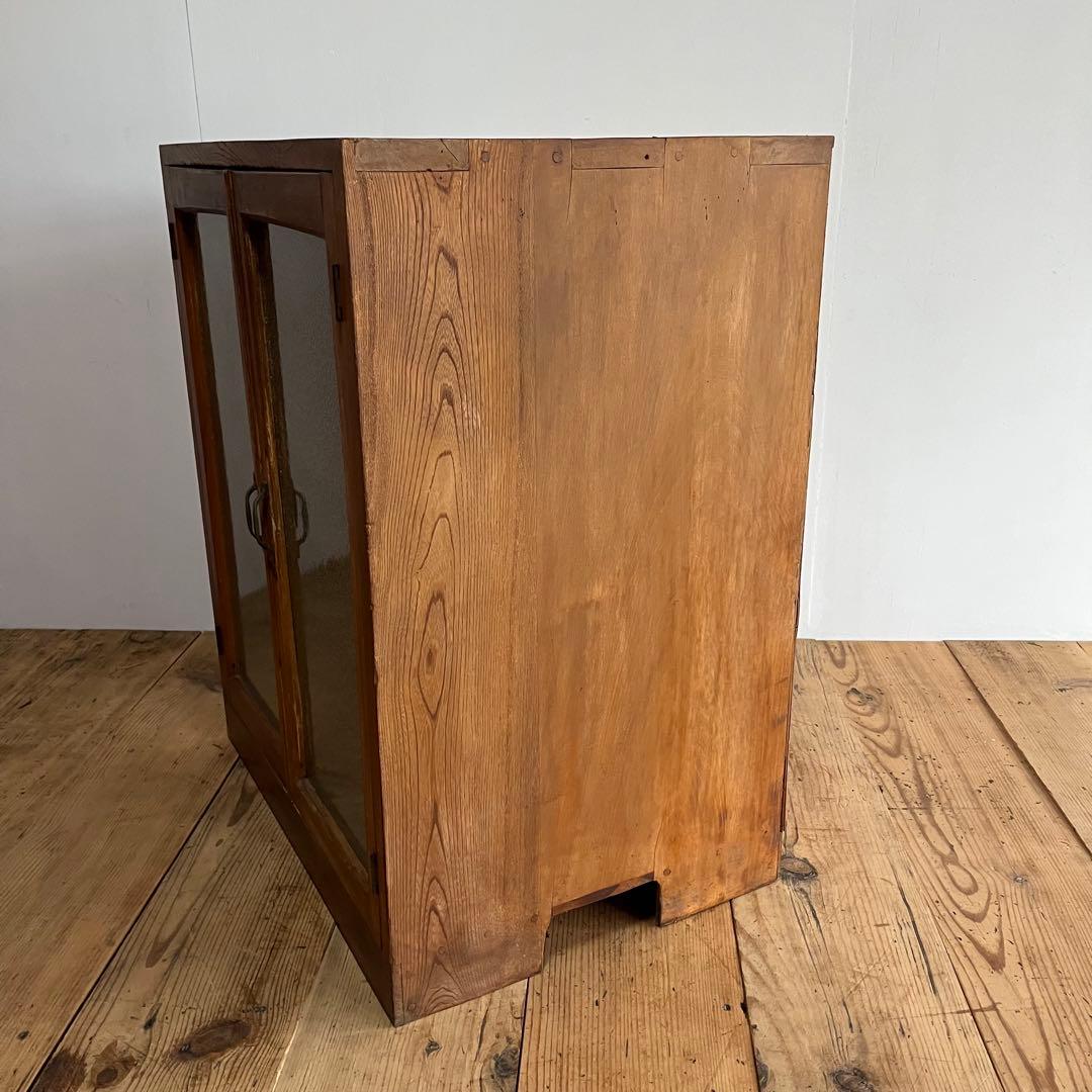 アンティーク ガラス キャビネット 書類棚 昭和レトロ z834