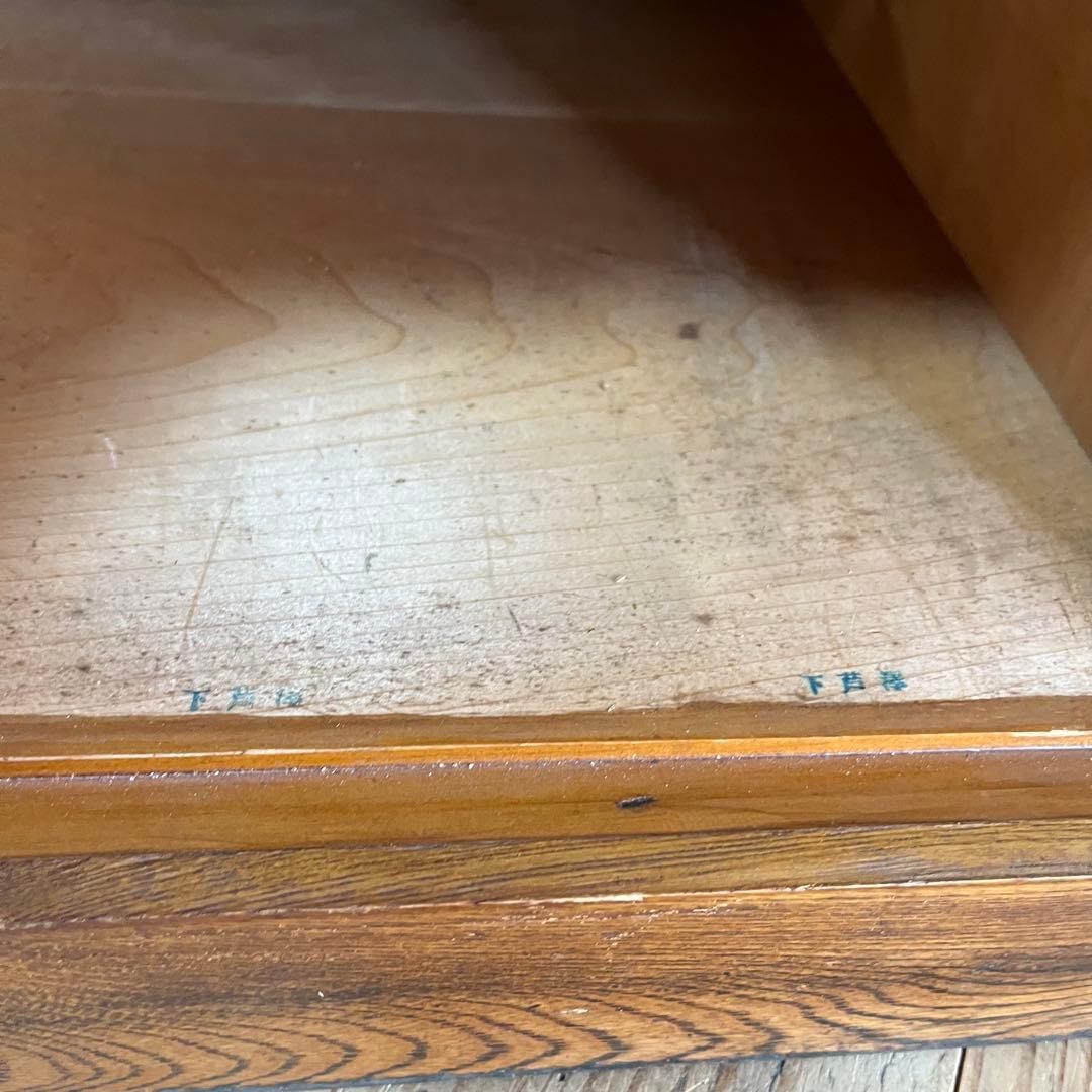 アンティーク ガラス キャビネット 書類棚 昭和レトロ z834