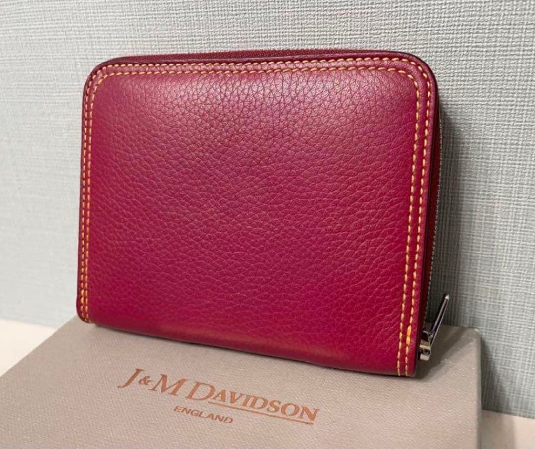 【未使用】J&M DAVIDSON ラウンドジップカードケース