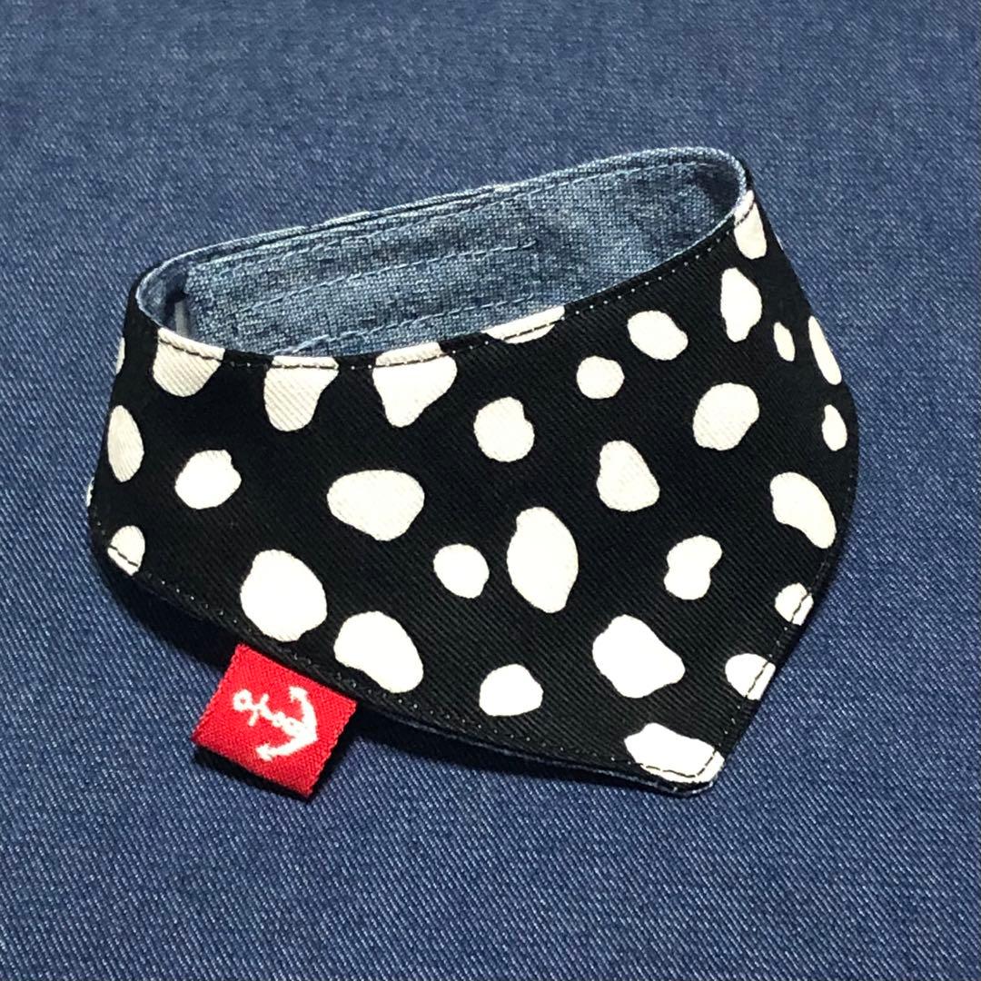 No.3160☘️犬猫用バンダナ XXSサイズ ダルメシアン ＆ ダンガリーブルー