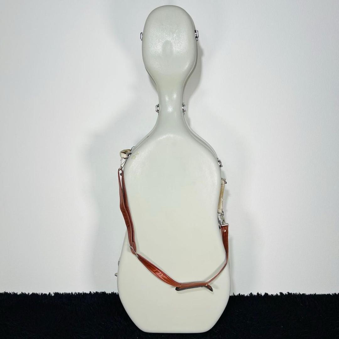 チェロ ハードケース チェロケース 楽器 弦楽器 ホワイト 白 持ち運び ケース