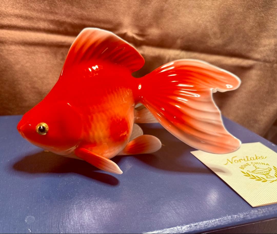 Noritake ノリタケ 金魚（大）置物 オールドノリタケ 極美品 外箱