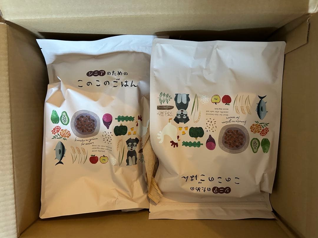 新品　シニアのためのこのこのごはん ドライフード1kg×2袋セット