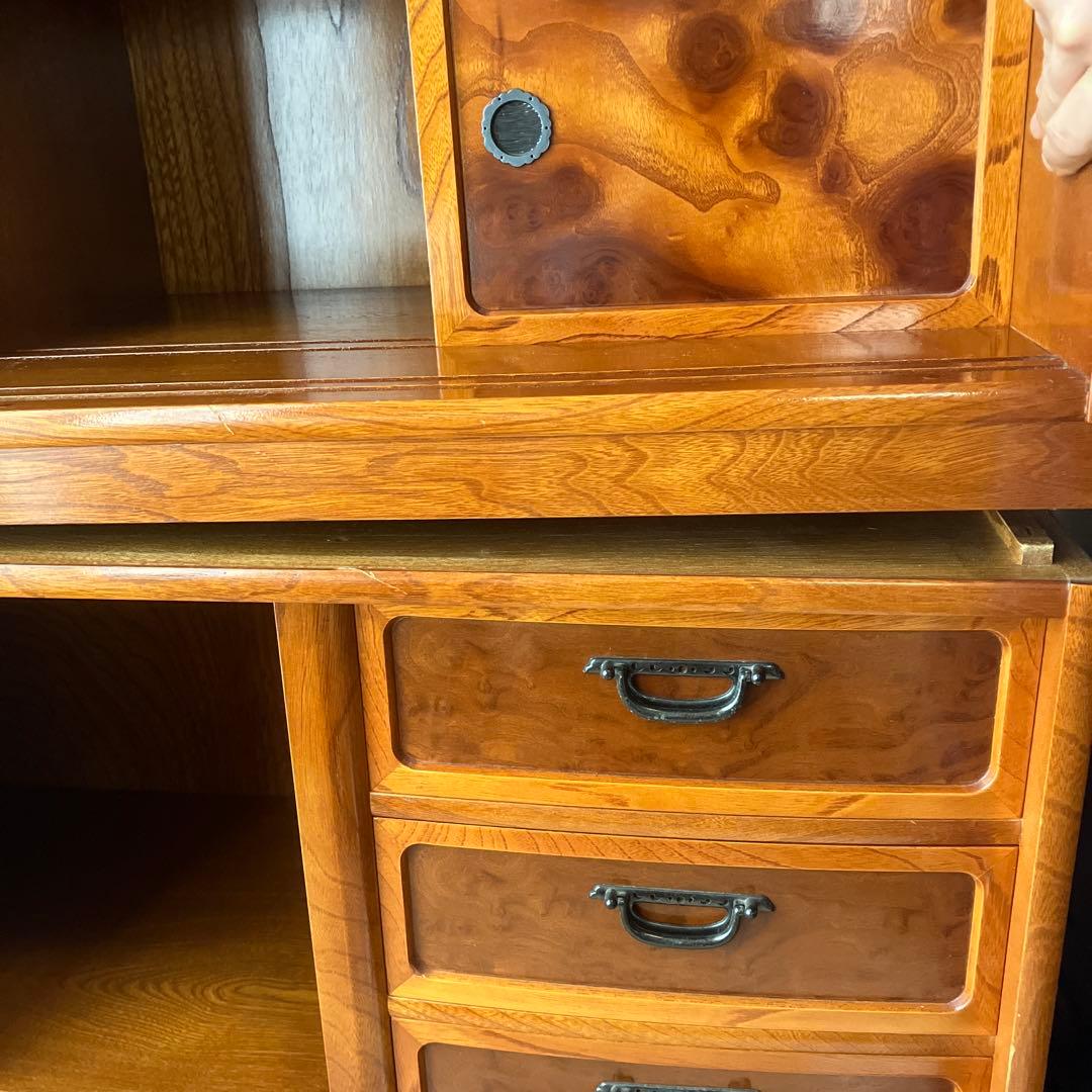 【最終値下】水屋箪笥 飾り棚 木製 和家具 茶棚 茶箪笥 アンティーク