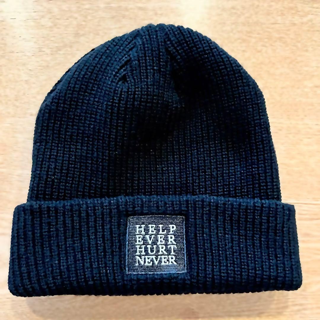 ト*コ様 藤井風　HELP EVER HURT NEVER ビーニー　黒　ニット