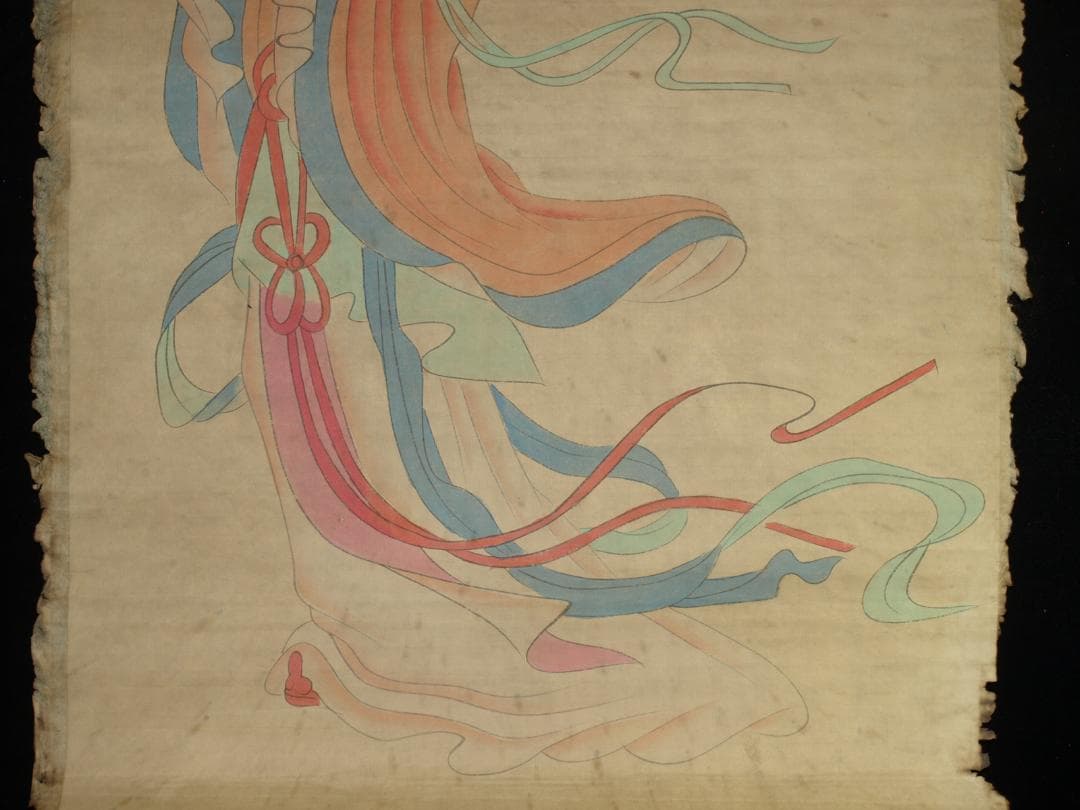 古掛け軸「斉白石作　人物図　紙本」中国民間画家 唐物唐本 BD550C11-4