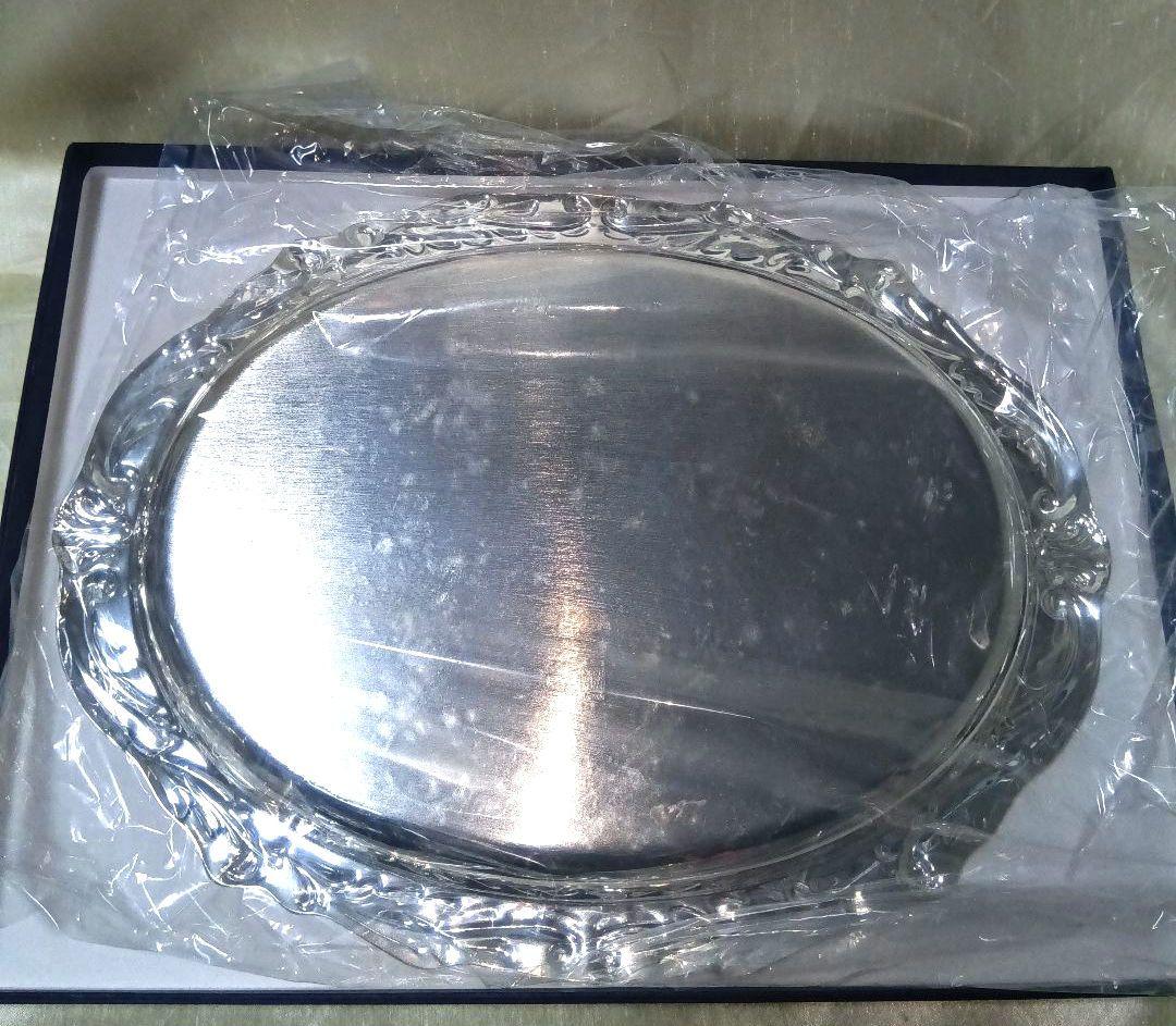 最終値下げ❗未使用✨銀製品/シルバーコーティングローズ 小判トレー 0