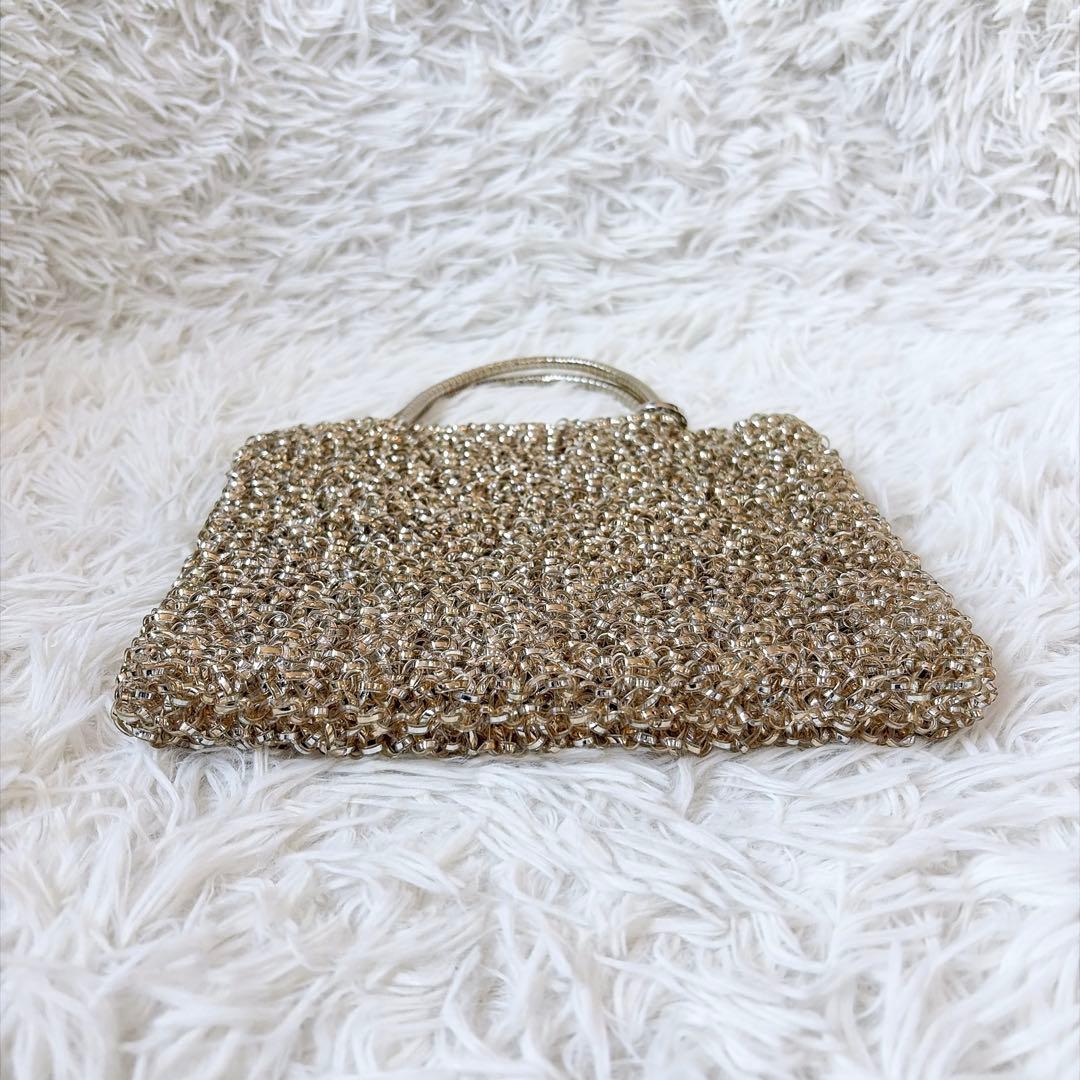 極美品　アンテプリマ　スクエアミディアム　シルバーゴールド　ショルダーチェーン付