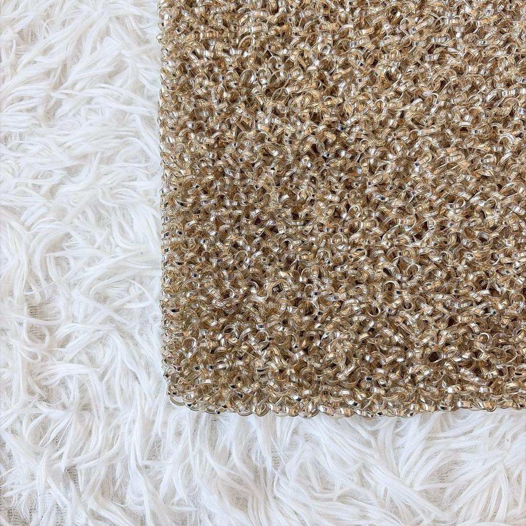 極美品　アンテプリマ　スクエアミディアム　シルバーゴールド　ショルダーチェーン付