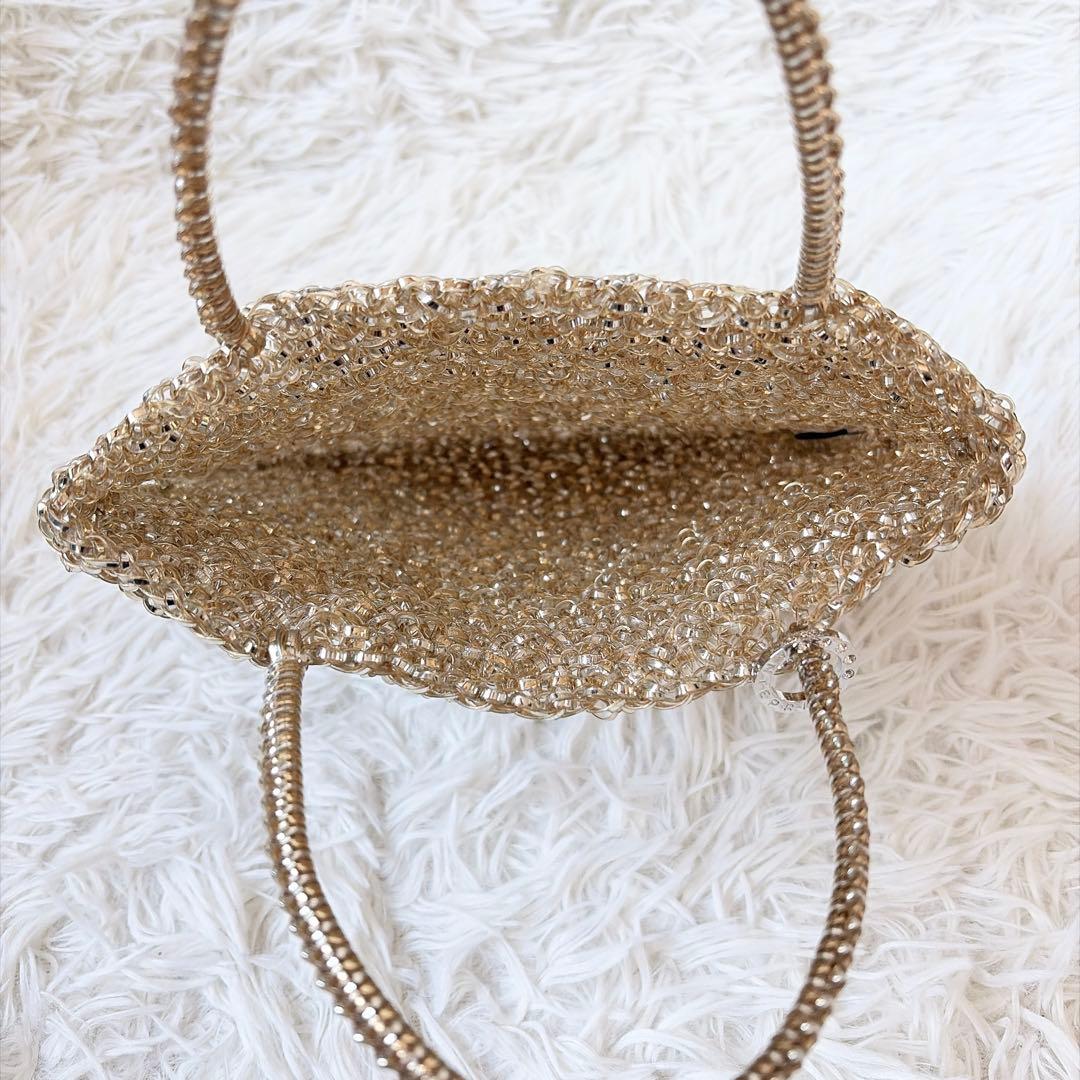 極美品　アンテプリマ　スクエアミディアム　シルバーゴールド　ショルダーチェーン付