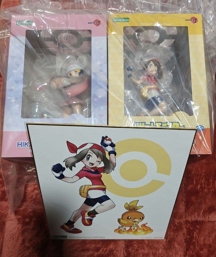 コトブキヤ ハルカ with アチャモ　ヒカリ with ポッチャマ　特典色紙