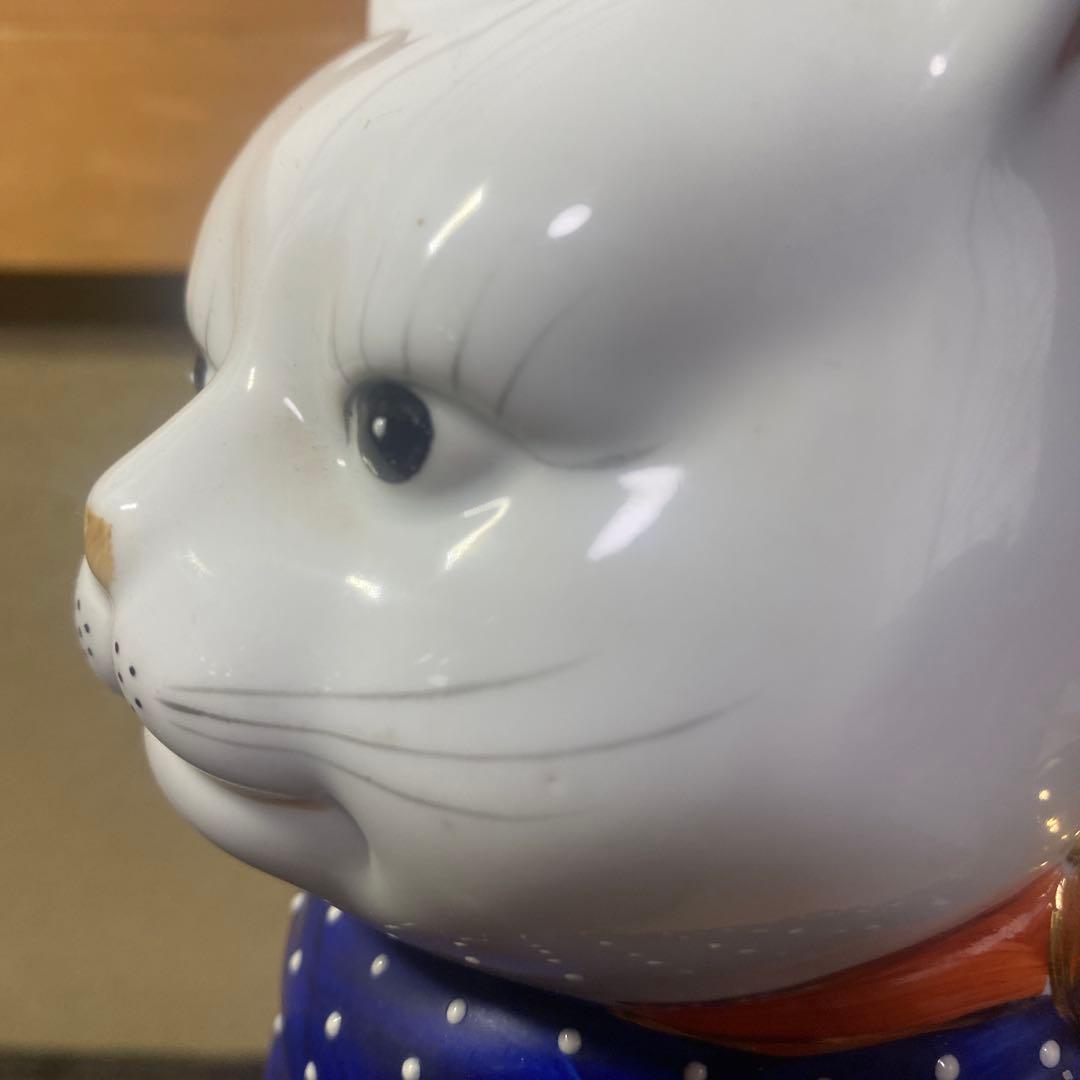 ブルー招き猫【大】