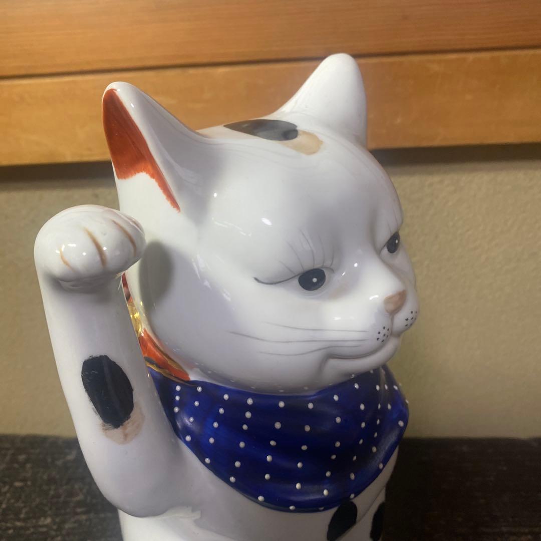 ブルー招き猫【大】