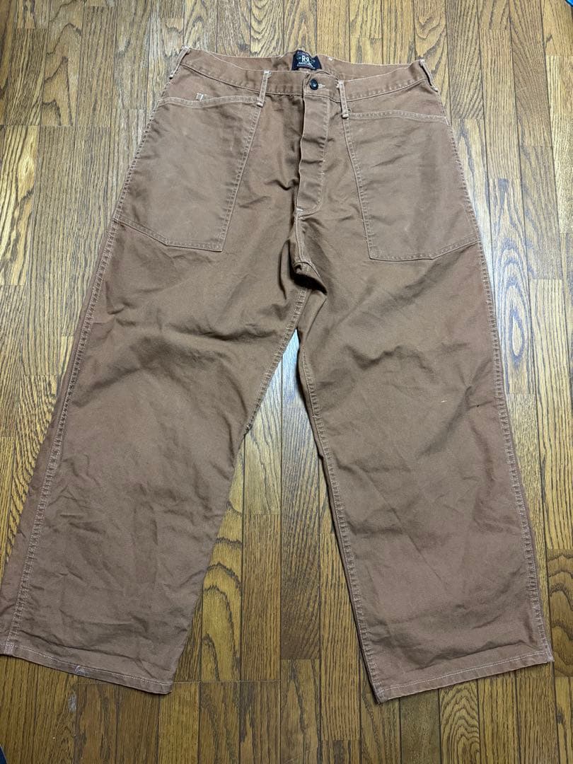RRL 三つ星タグ　ブラウンダック ワークパンツ madeinUSA