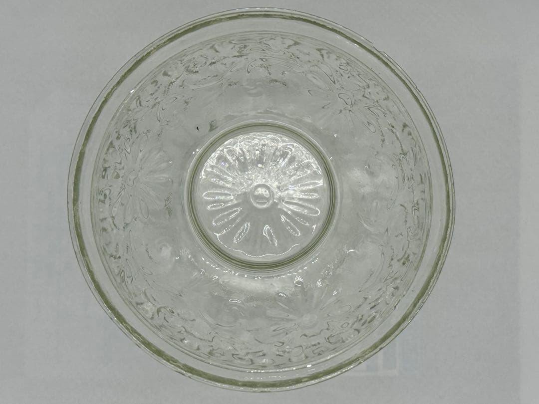 江戸時代　型吹きガラス蓋碗　江戸ガラス　鉛ガラス