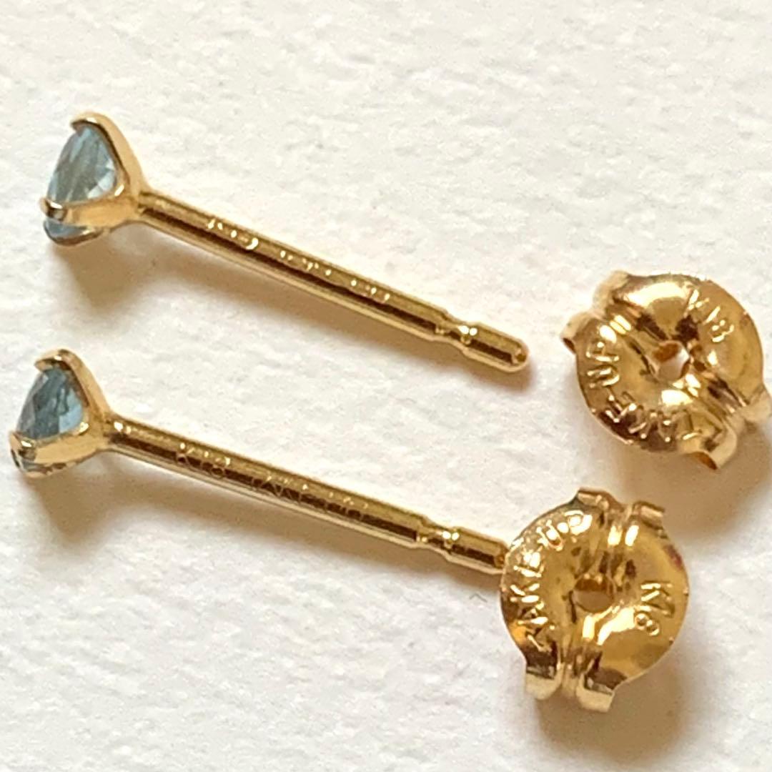 テイクアップ K18 セカンドピアス アクアマリン