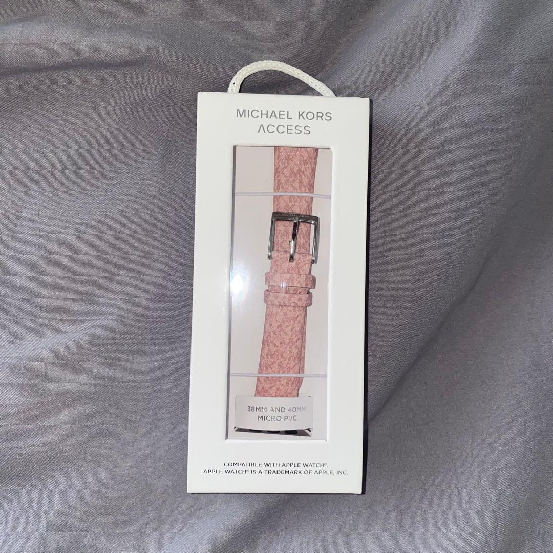 MICHAEL KORS ACCESS ピンクレザーバンド