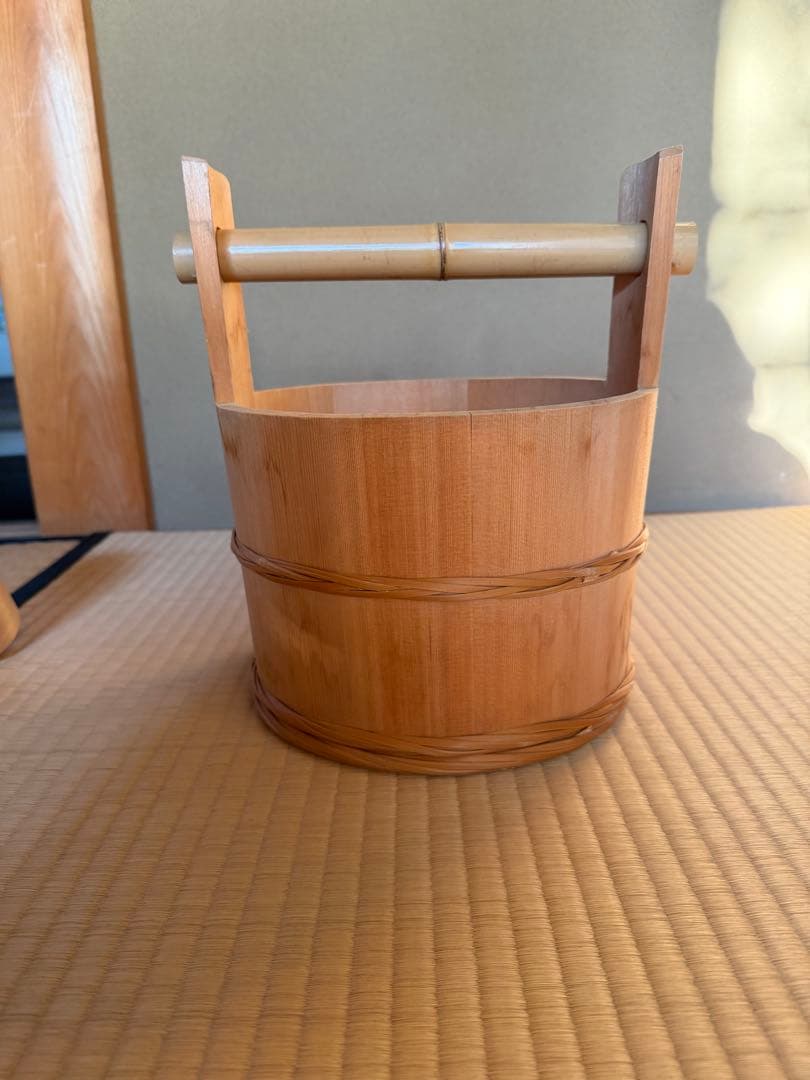 竹製 茶道具 水桶と柄杓