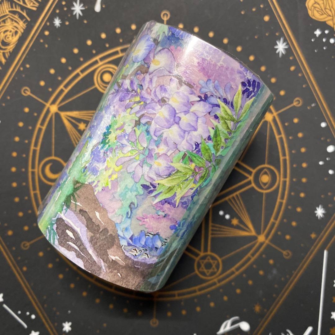 【E1】海外　10m巻　貝殻光/PETマスキングテープ　装飾系/背景系/お花系