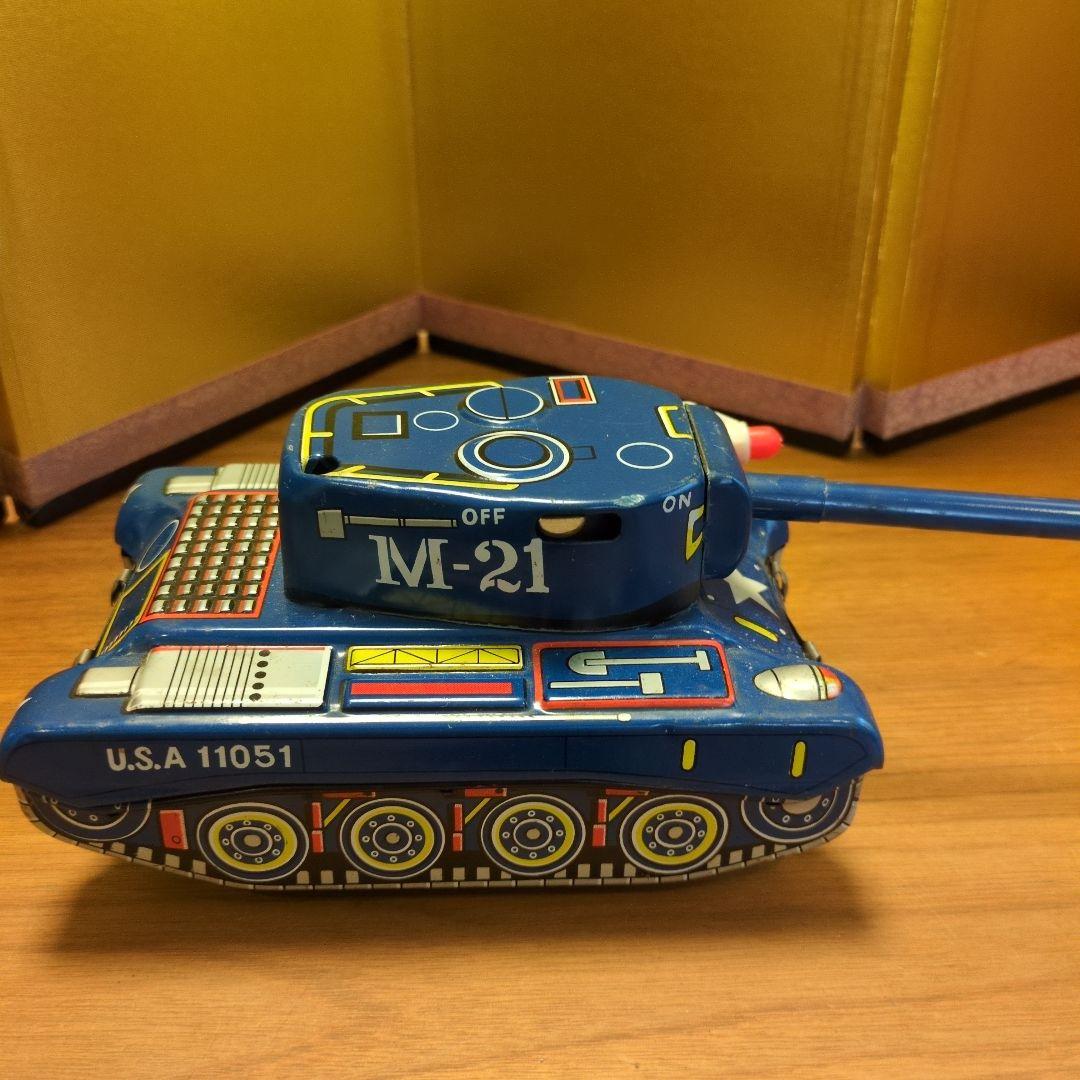 米澤玩具 ヨネザワ マリンタンク 青い戦車 ブリキ 電池式 動作品 希少 レア