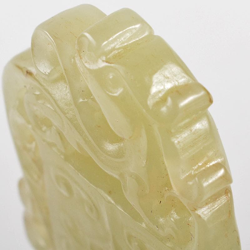 中国　玉石彫刻　神獣刻　根付　玉器　玉珮　V　R7116