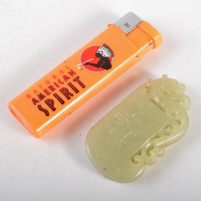 中国　玉石彫刻　神獣刻　根付　玉器　玉珮　V　R7116