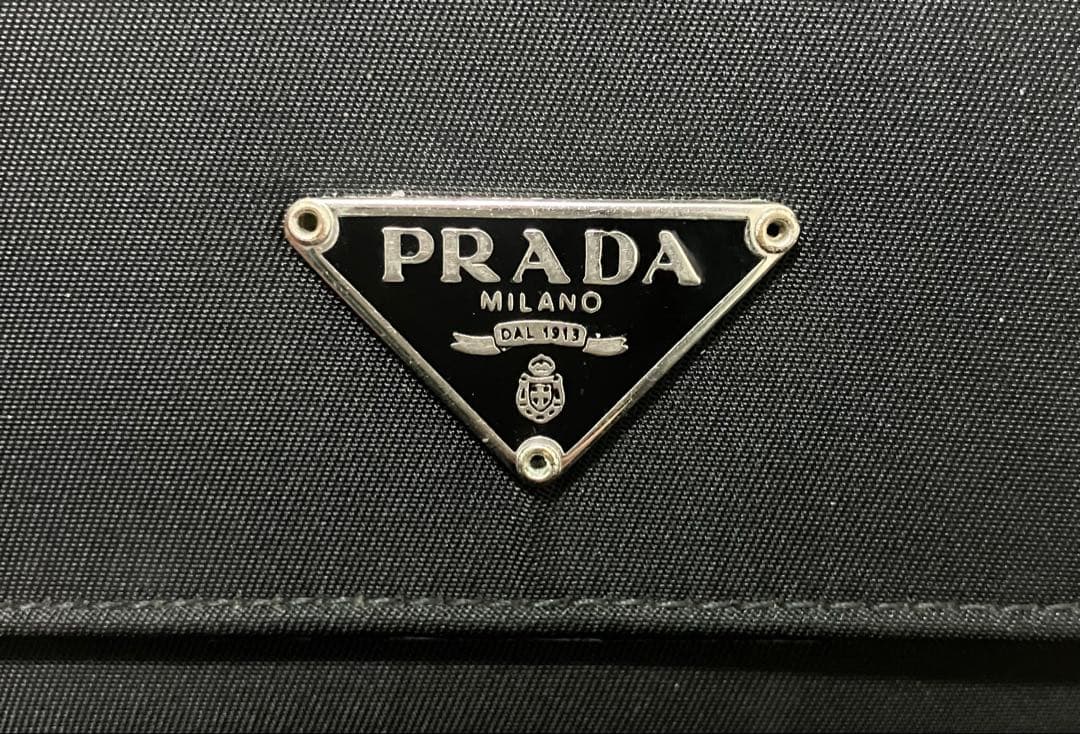 や*あ様 PRADA プラダ 三つ折り財布 ナイロン ブラック 正規品