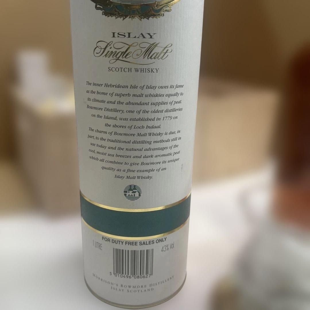 6399【未開栓】BOWMORE ISLAY 12年 1000mL グラス付き