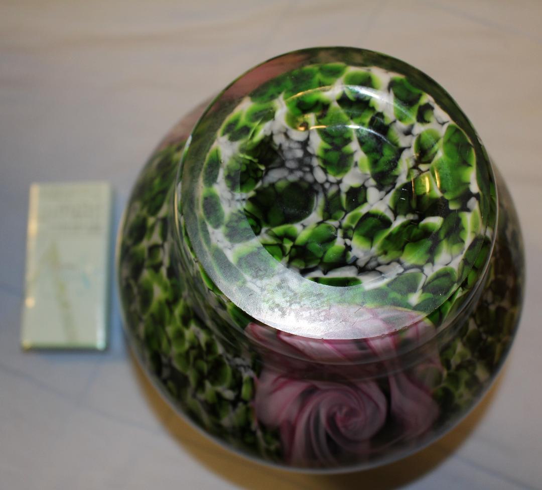 ヴェネチア　ベネチア　ガラス 花瓶　グリーン（とピンク）