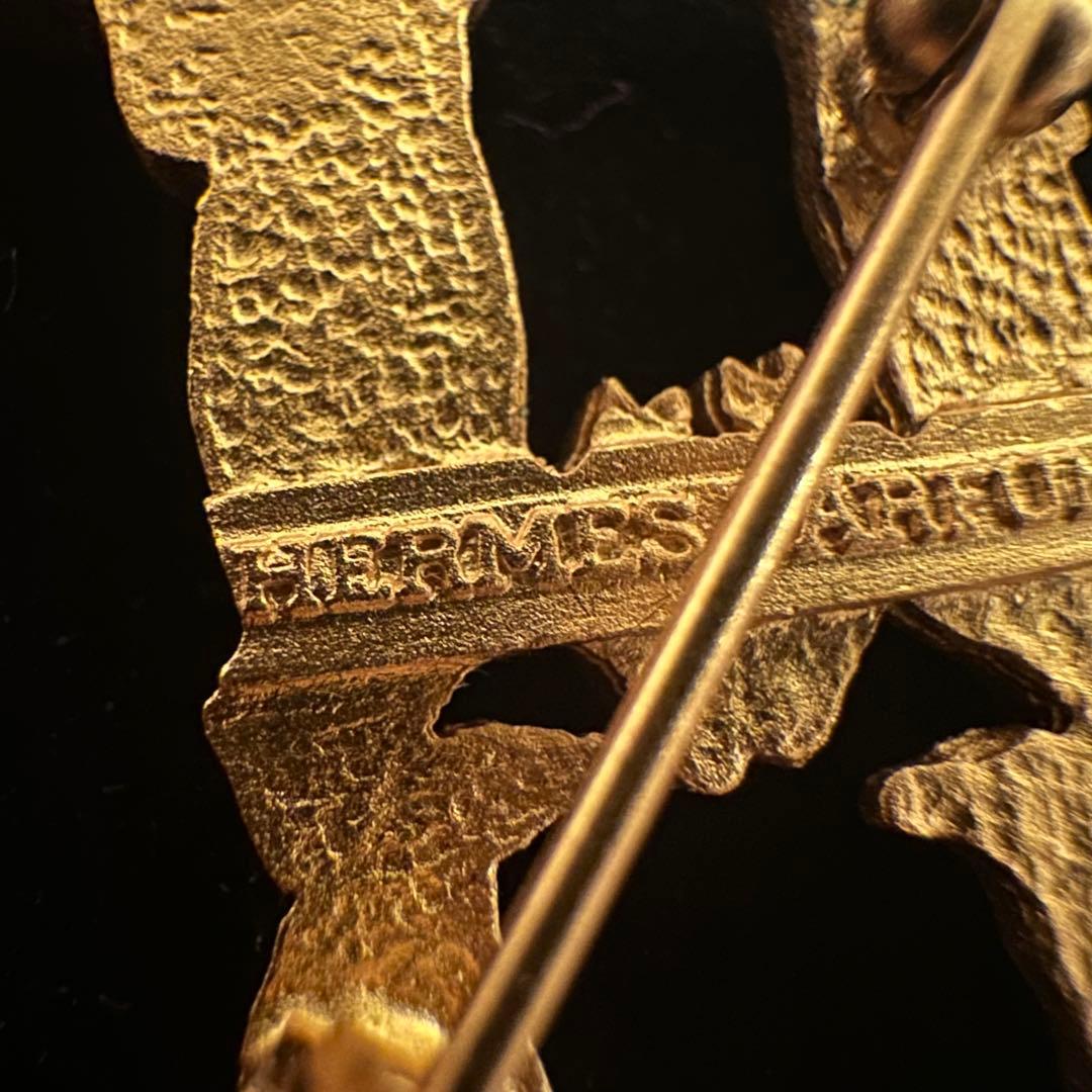 HERMES エルメス 動物 ヴィンテージ ブローチ