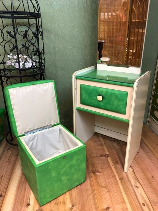 ドレッサー 鏡台 レトロポップ 昭和レトロ インテリア 当時物 ビンテージ