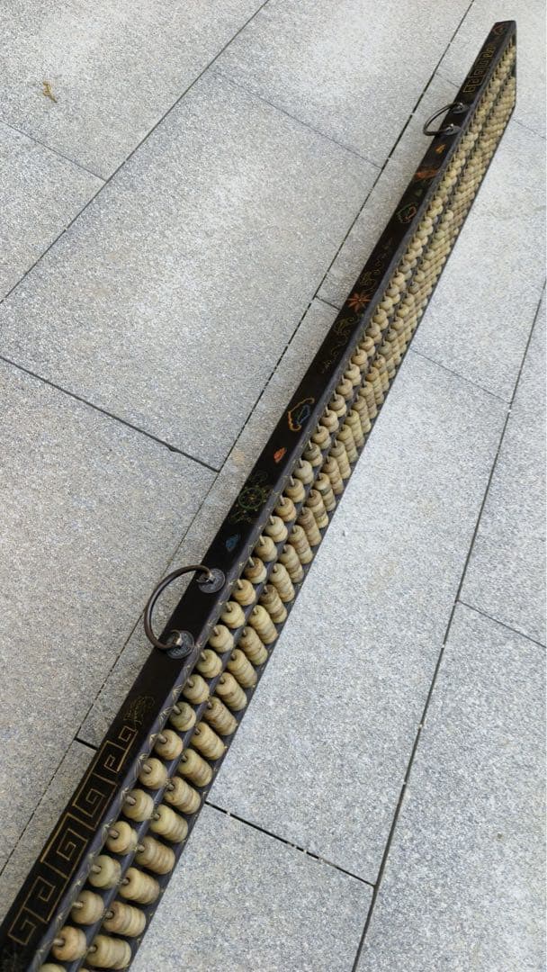 旧藏 時代物　大型文房具 木製　清国両替商用　算盘そろばん　置物　アンティーク